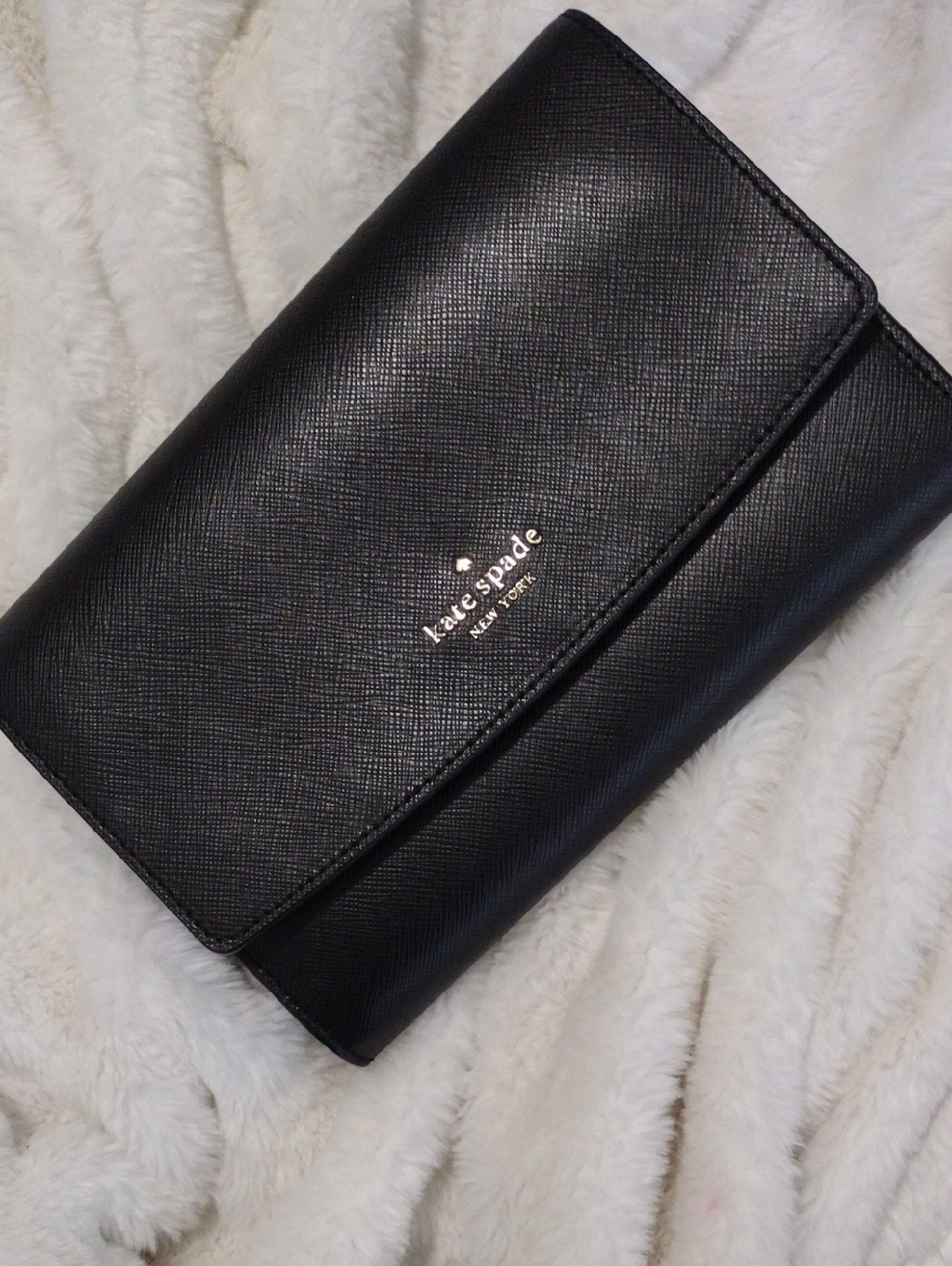 Kate Spade Black Saffiano Leather Crossbody Bag with Strap NWOT